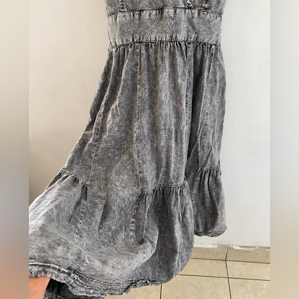 Denim Midi Dress Pilcro by Anthropologie  Charcoal Dress Denim Midi - Picture 12 of 12